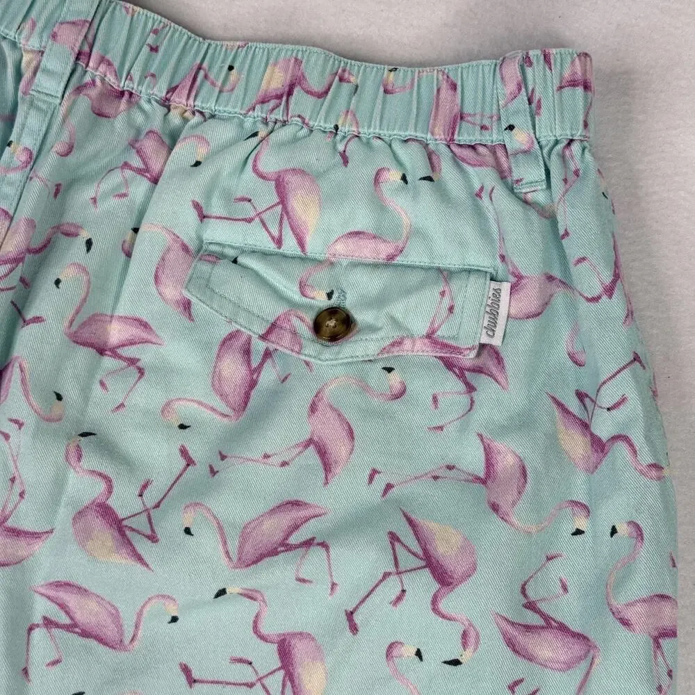 Chubbies Shorts Flamingo Print Mens XXL Multicolor Chino 5.5